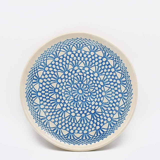 Renda I Handmade Ceramic Dinner Plate - Turquoise