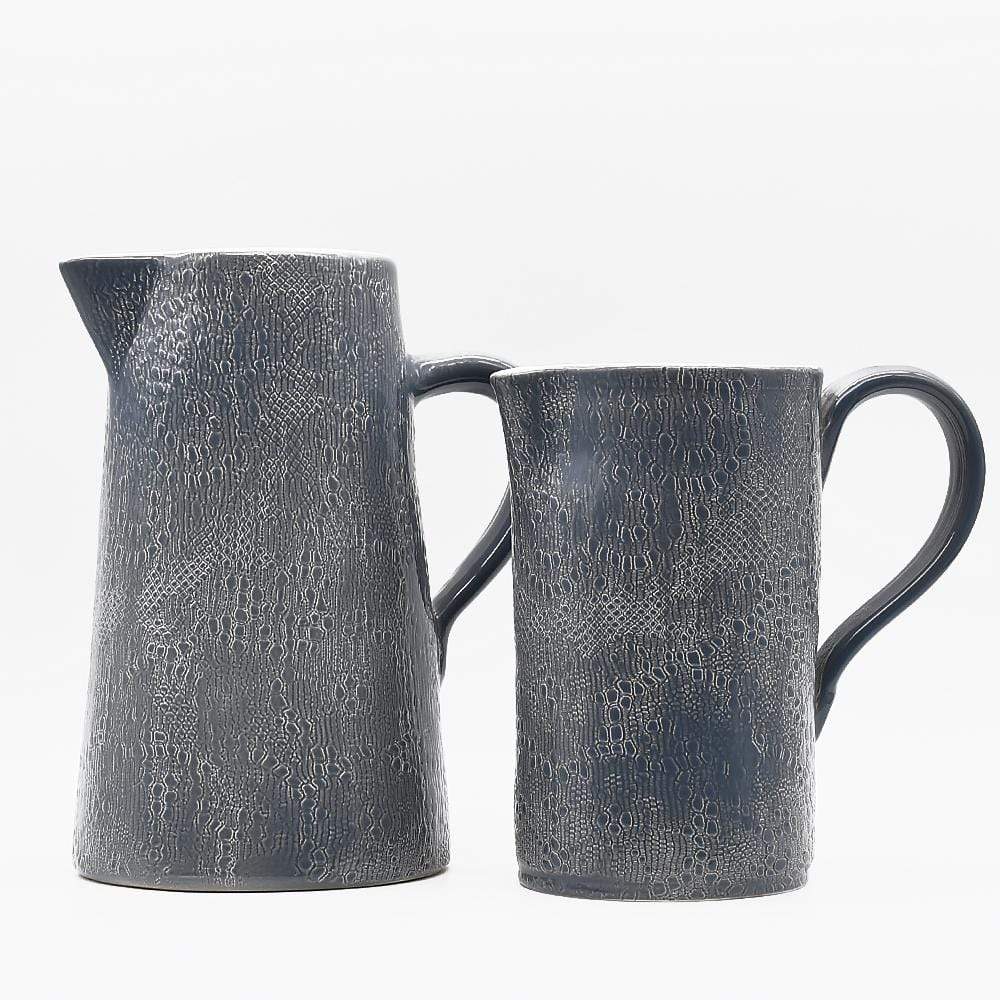 Renda I Handmade Ceramic Pitcher - Blue