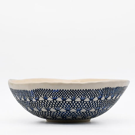 Renda I Handmade Ceramic Salad bowl - Blue