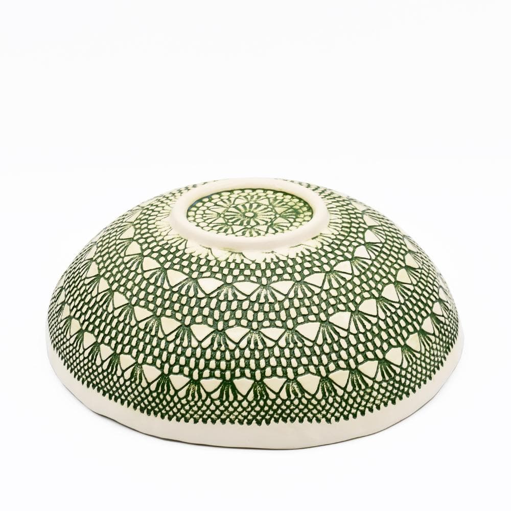 Renda I Handmade Ceramic Salad Bowl - Green