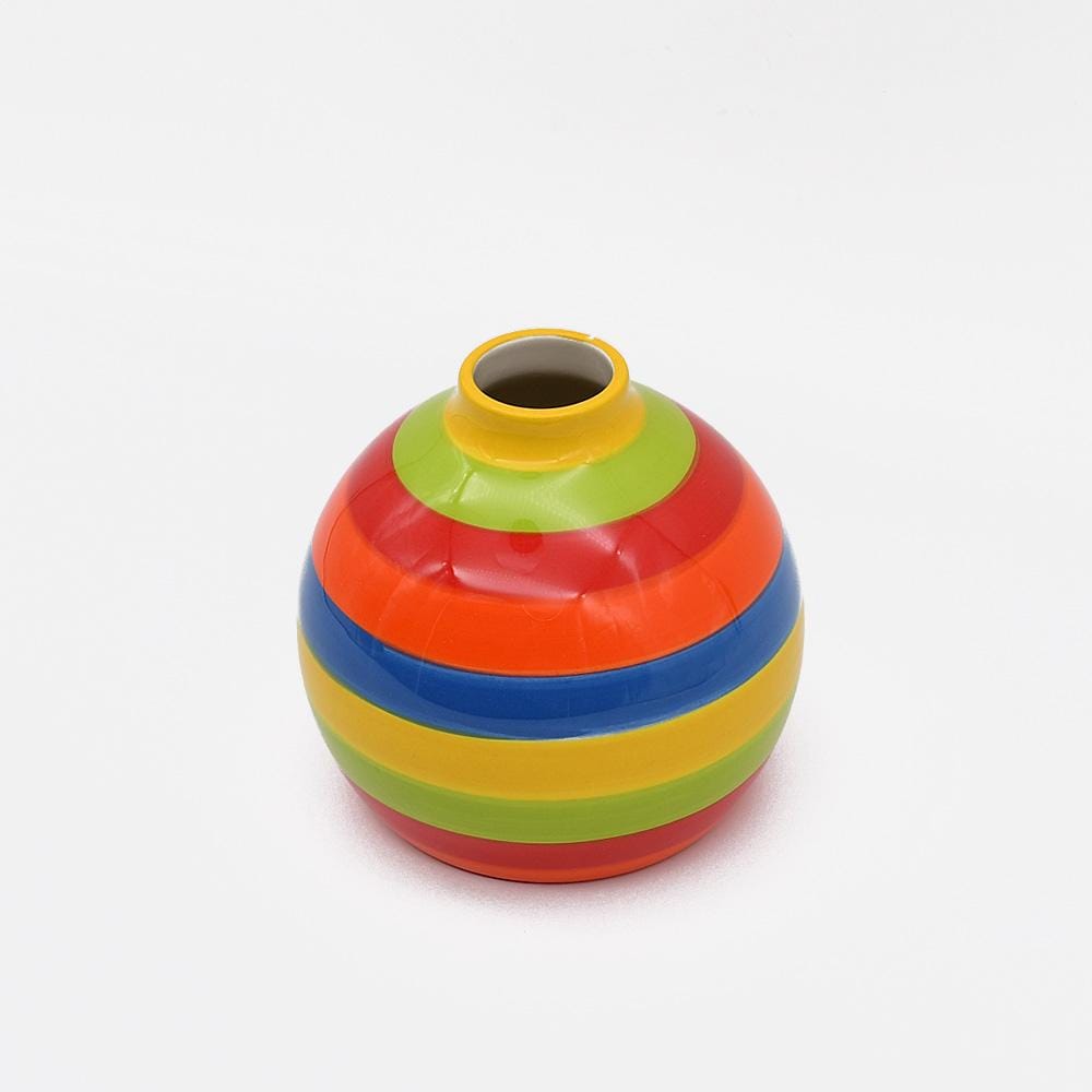 Round Ceramic Vase - Multicolored