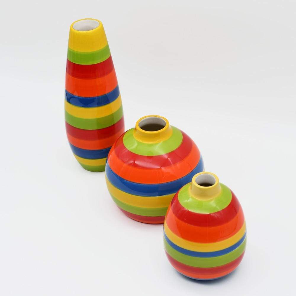 Round Ceramic Vase - Multicolored