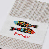 Sardinha I Checkered Kitchen Towel Beige