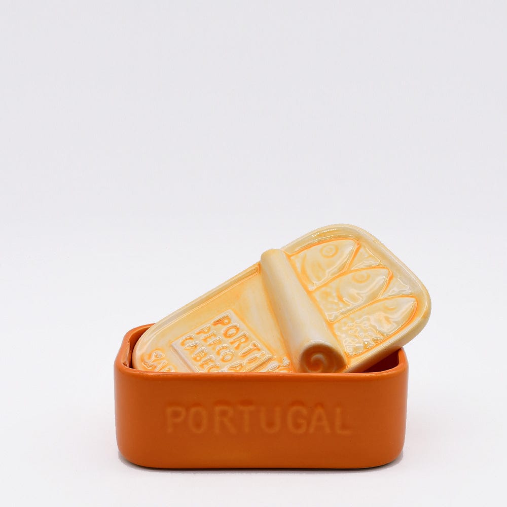 Sardinhas I Ceramic box - Orange