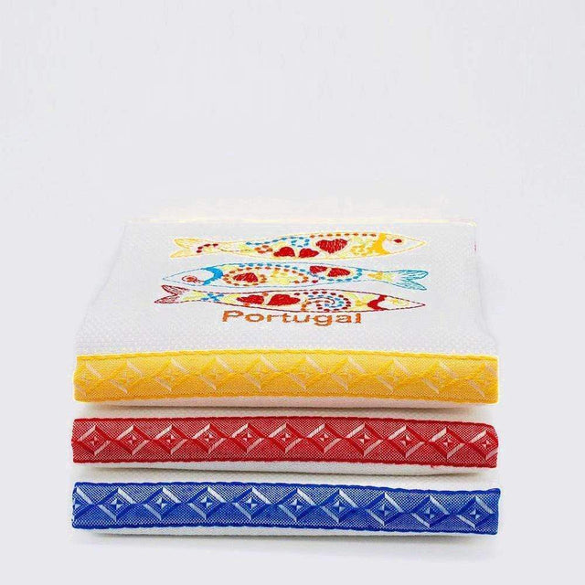 Sardinhas I Embroidered Kitchen Towel