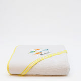 Sardinhas I Hooded Cotton Baby Bath Towel - Yellow