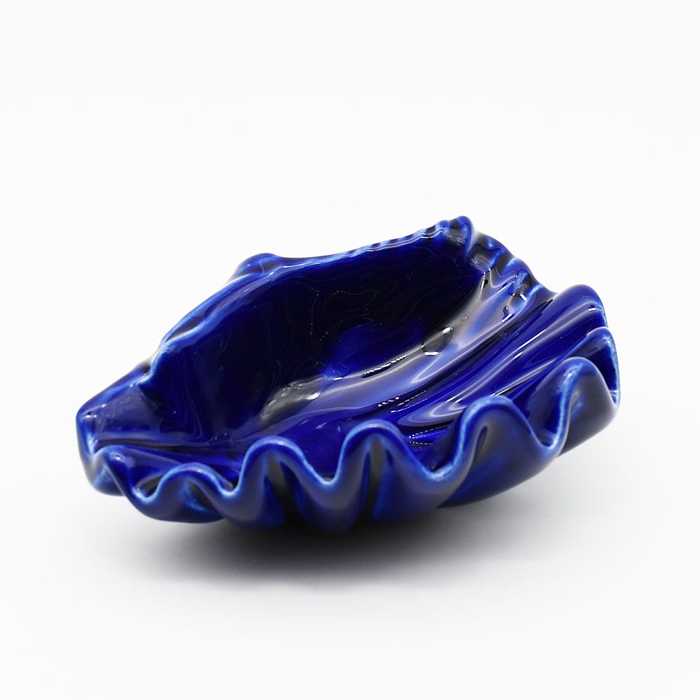 Scallop-shaped Ceramic Cup - Blue