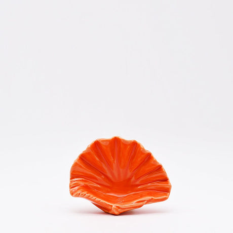 Scallop-shaped Ceramic Cup - Orange