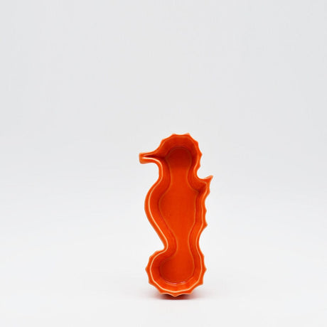 Seahorse-shaped Ceramic Serving Dish - Orange