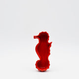 Seahorse-shaped Ceramic Serving Dish - Red