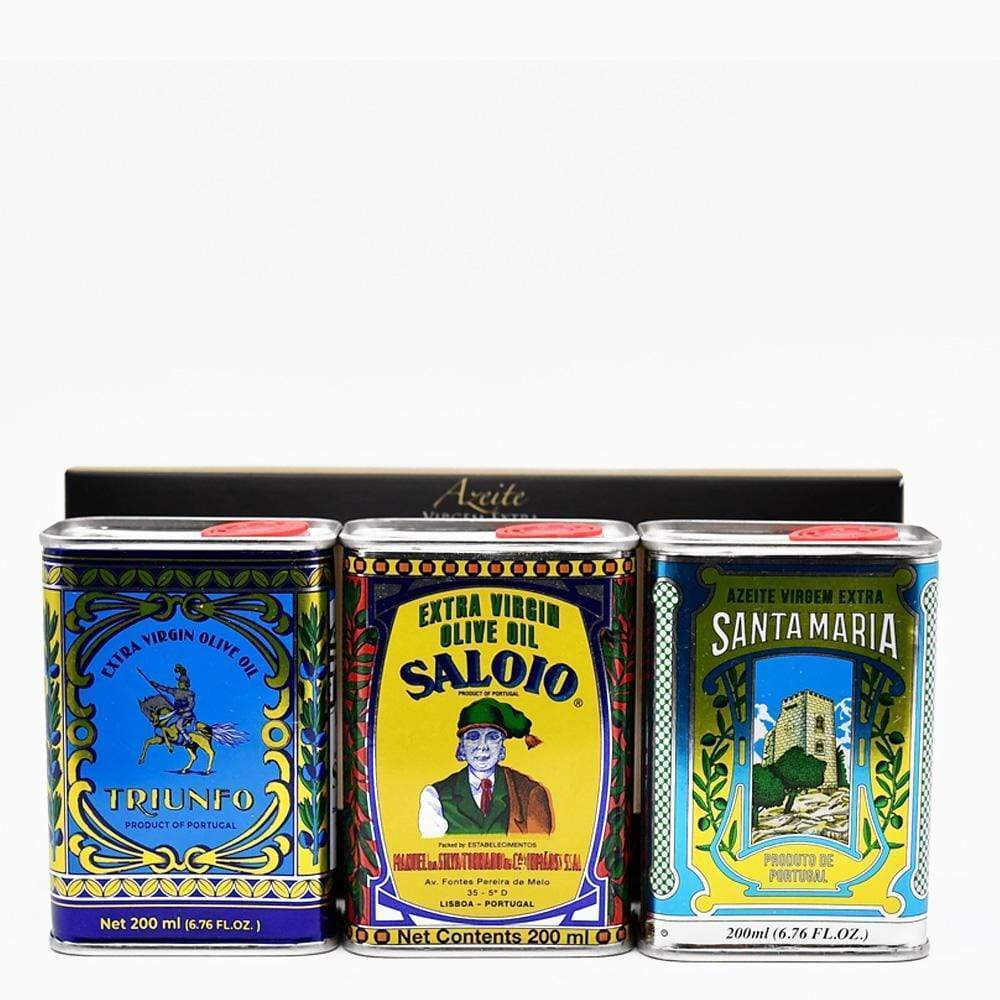 Set of 3 tins of olive oil