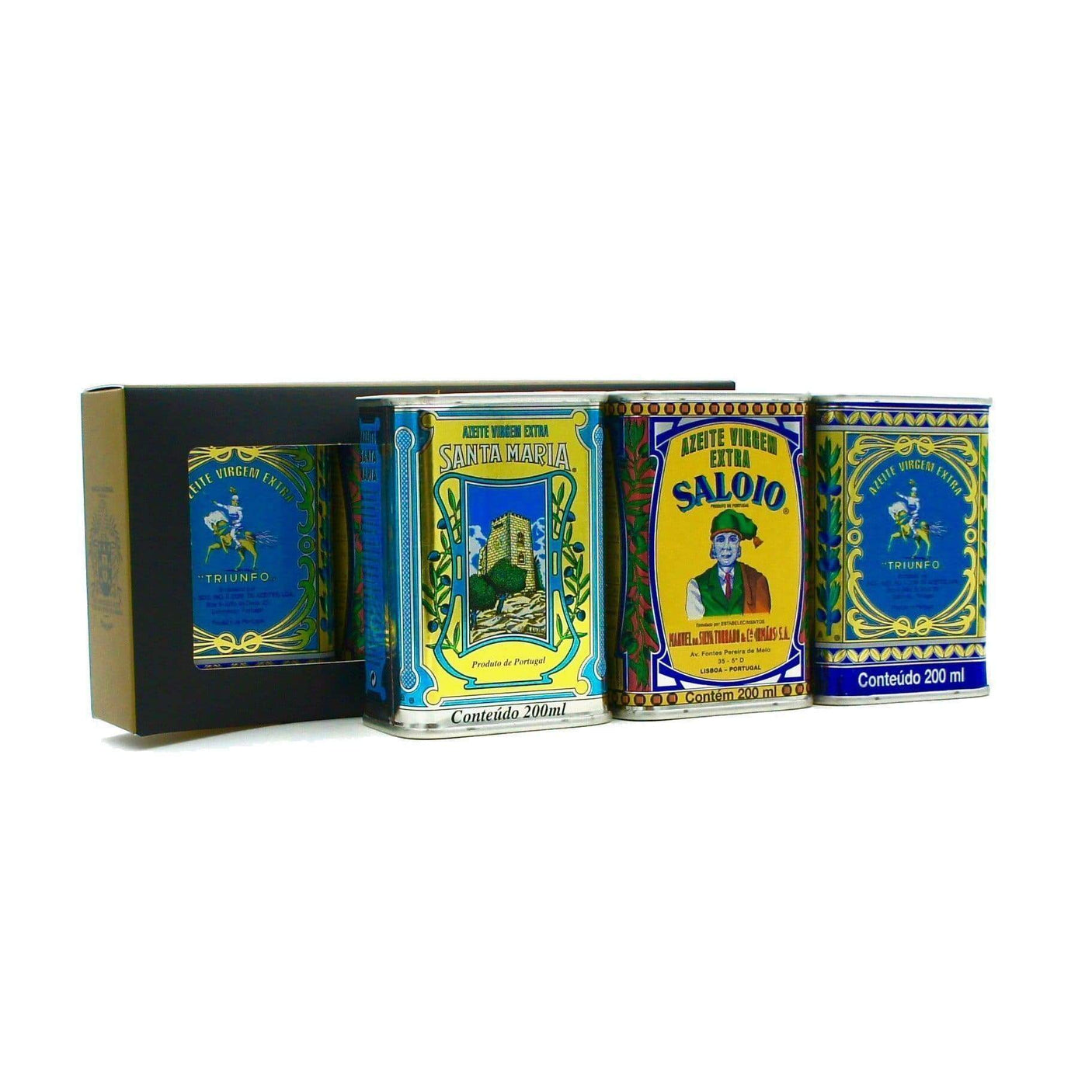 Set of 3 tins of olive oil