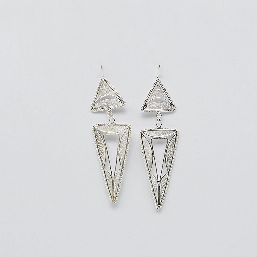 Silver Earrings - 2.2''