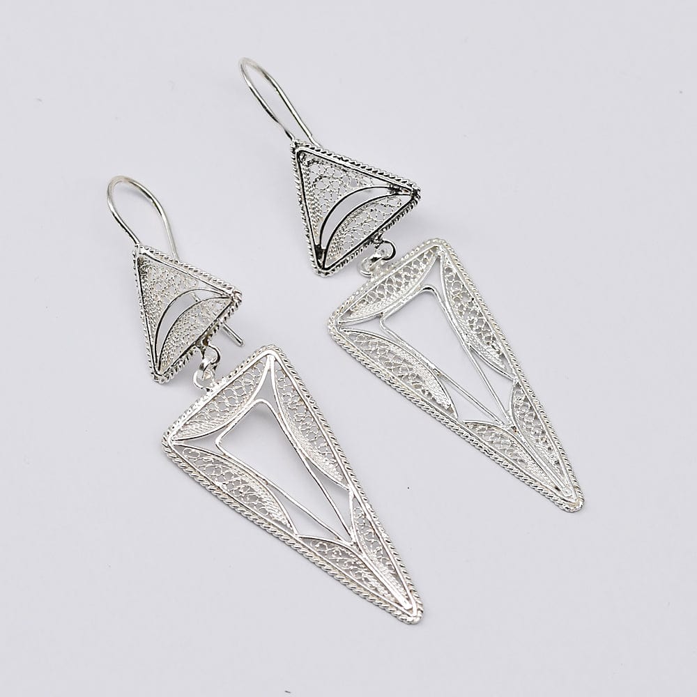 Silver Earrings - 2.2''