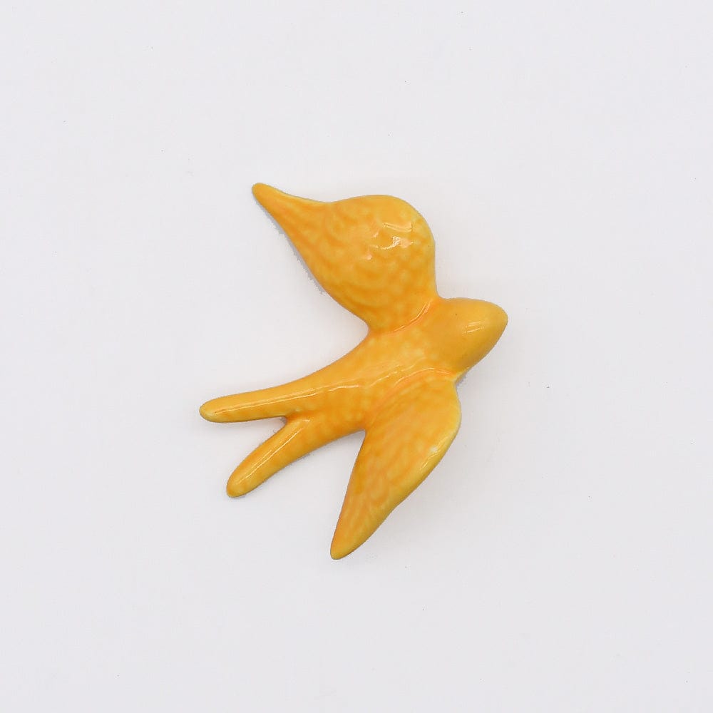 Small Ceramic Swallows - 20 colors Dark Yellow