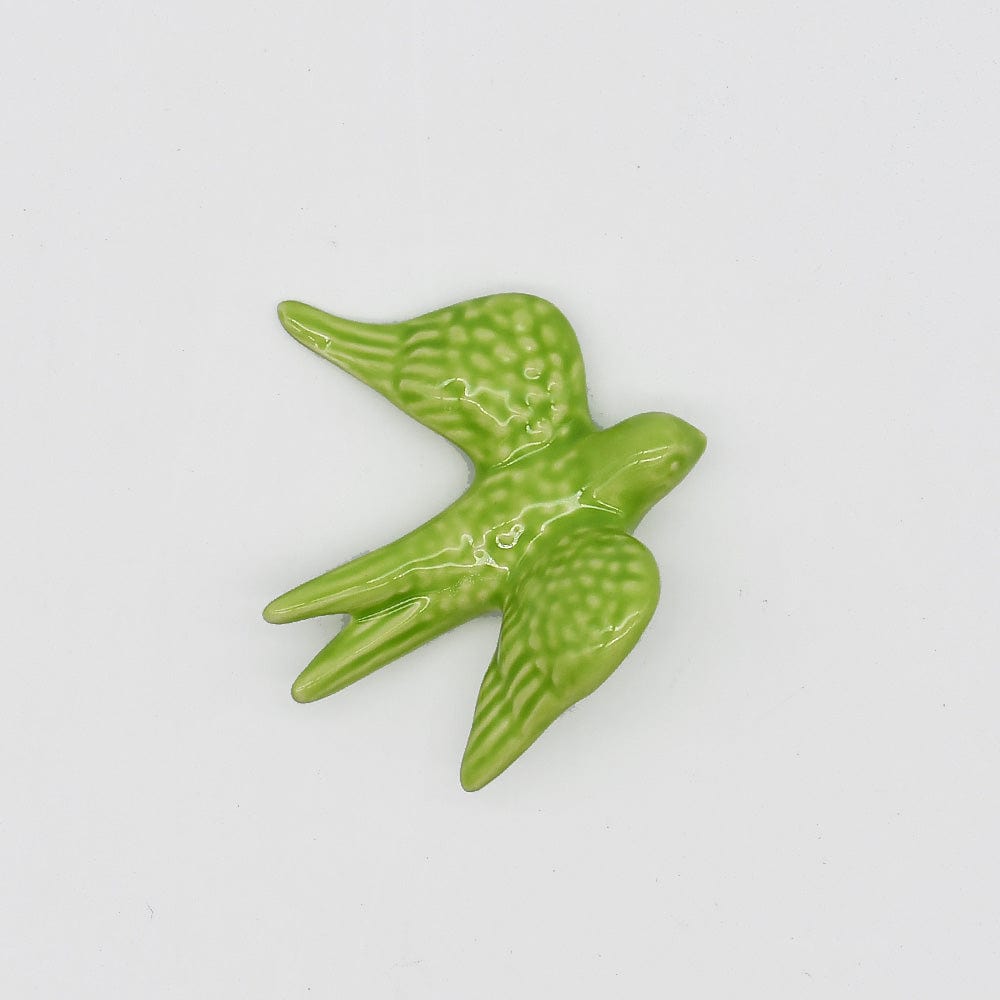 Small Ceramic Swallows - 20 colors Lime Green