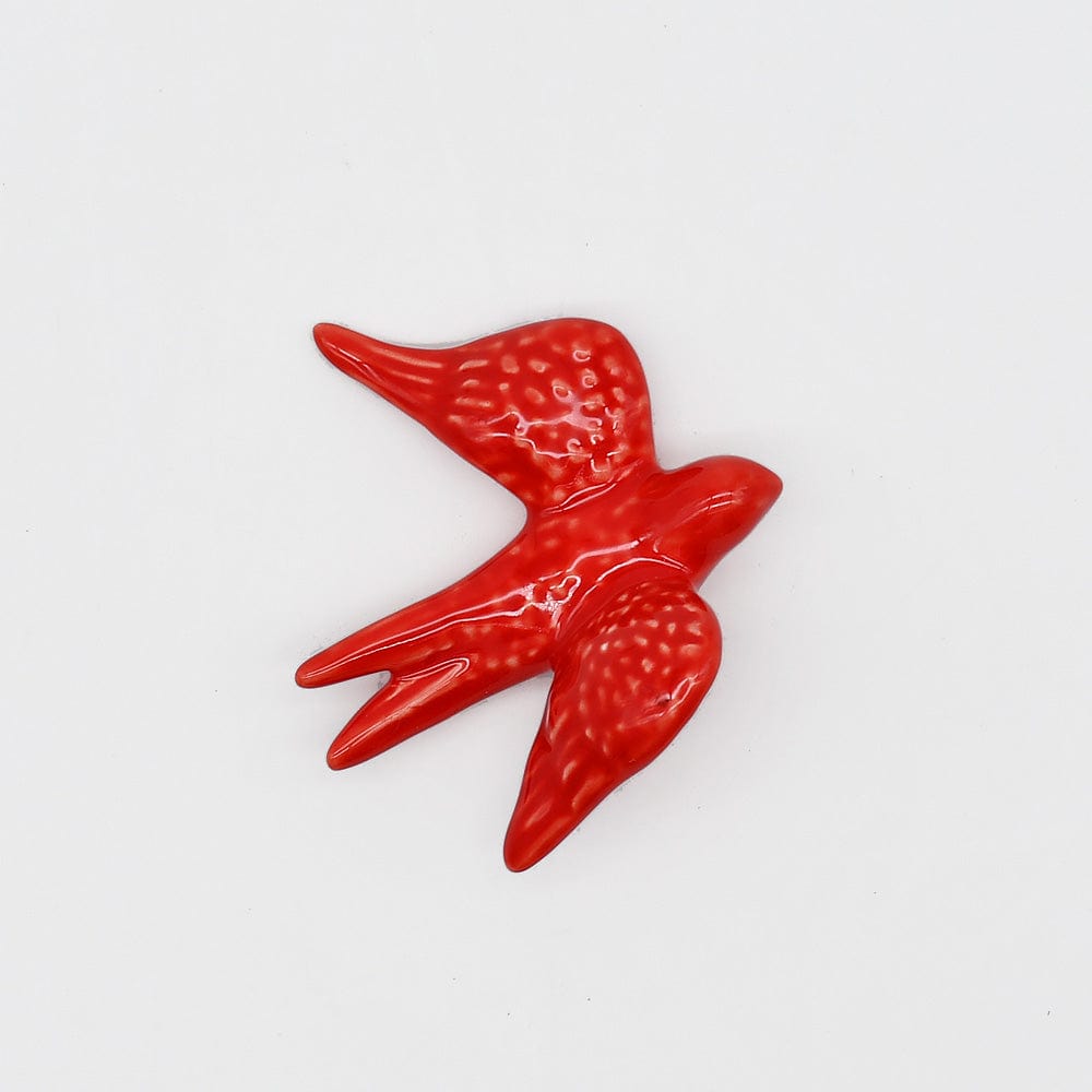 Small Ceramic Swallows - 20 colors Red