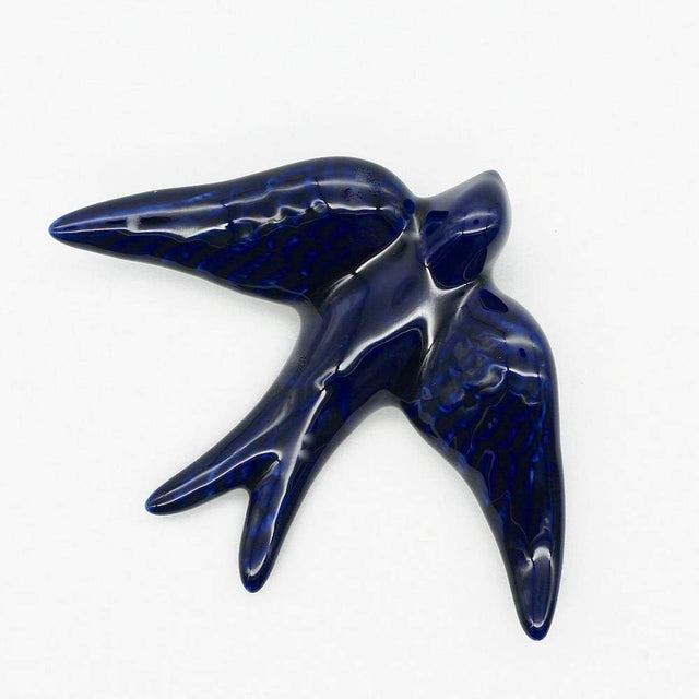 Smooth Ceramic Swallow - Cobalt Blue