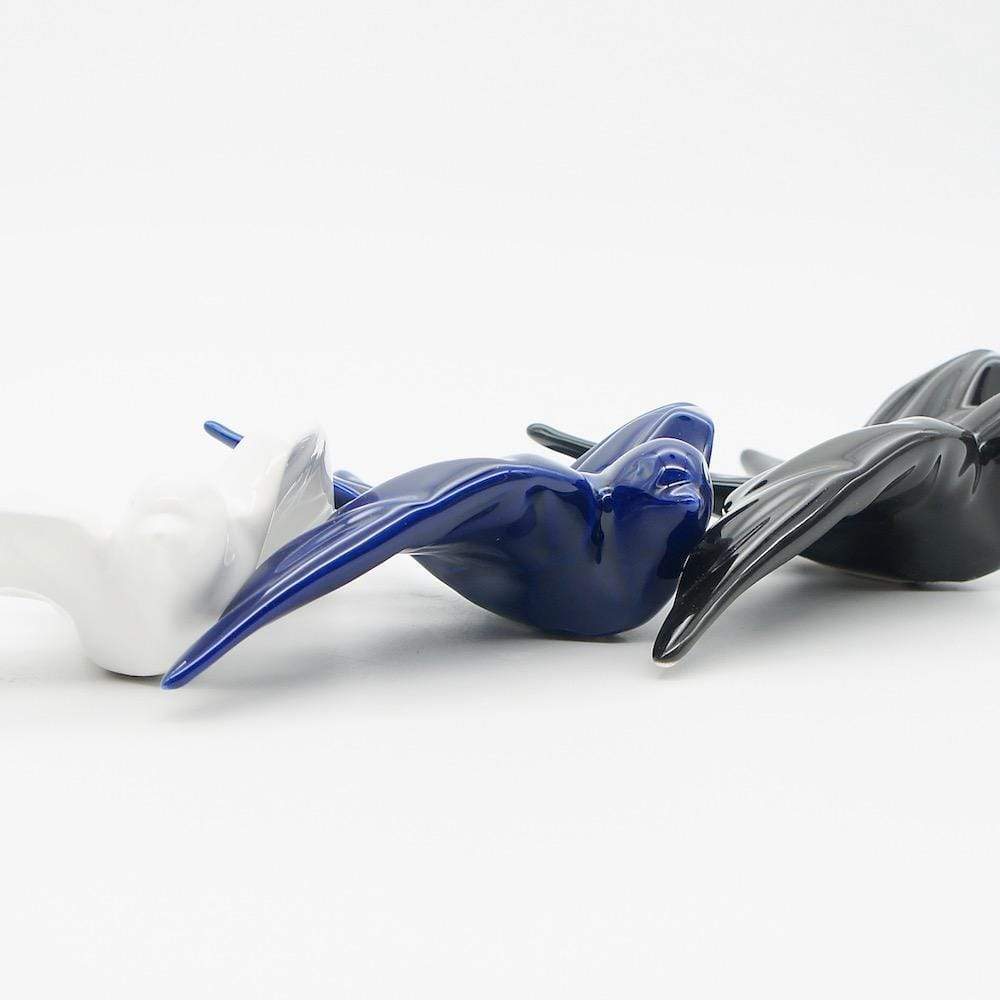 Smooth Ceramic Swallow - Cobalt Blue