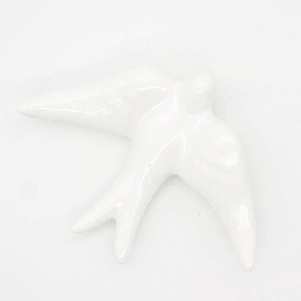 Smooth Ceramic Swallow - White