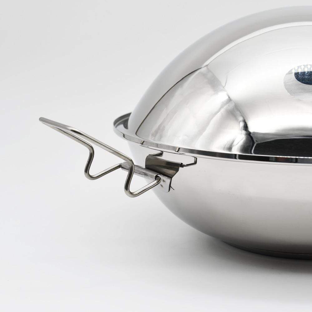 Stainless steel Cataplana pan 12.6'' - 7/8 servings