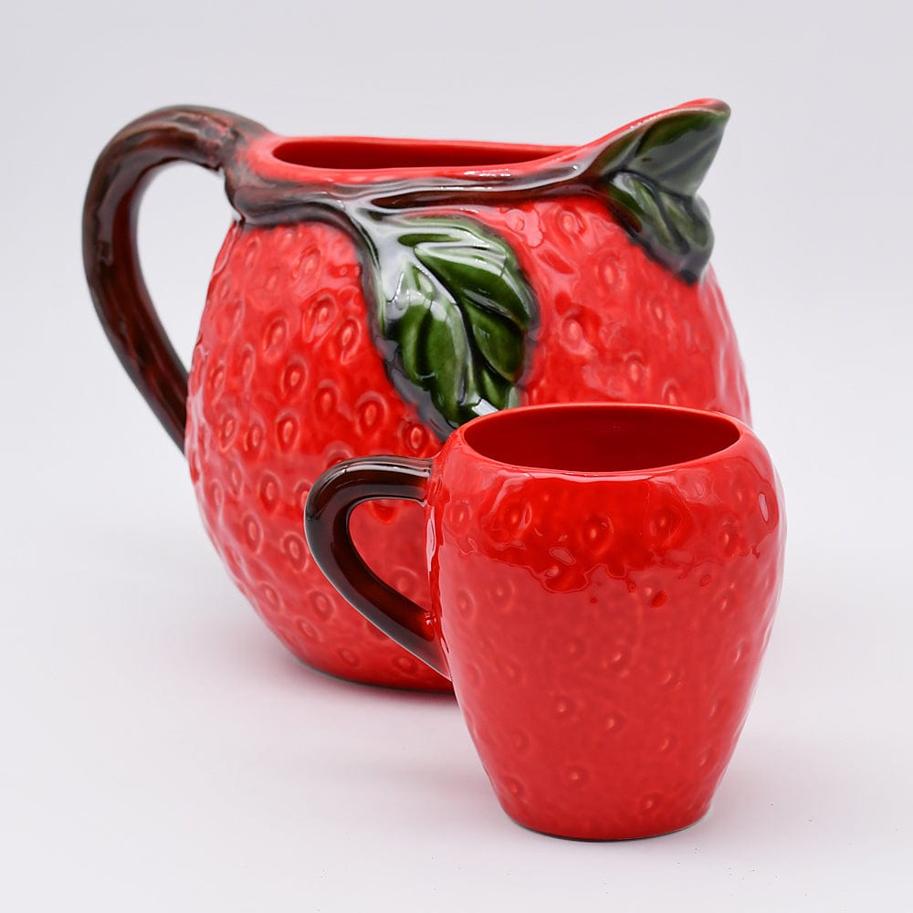 Strawberry-shaped Ceramic Mug