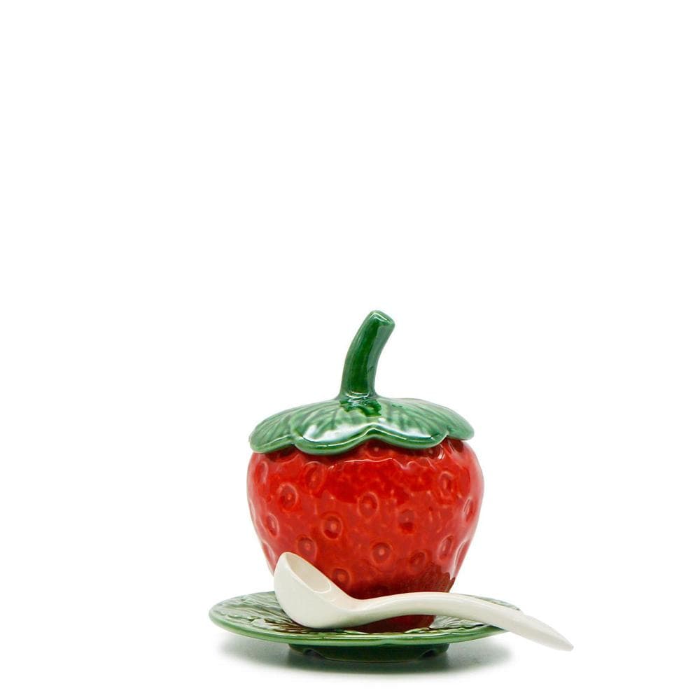 Strawberry-shaped Ceramic Pot - 5.9''