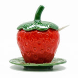 Strawberry-shaped Ceramic Pot - 5.9''