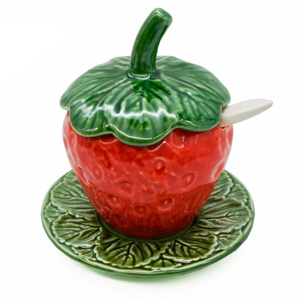 Strawberry-shaped Ceramic Pot - 5.9''