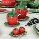 Strawberry-shaped Ceramic Pot - 5.9''