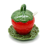 Strawberry-shaped Ceramic Pot - 7.9''