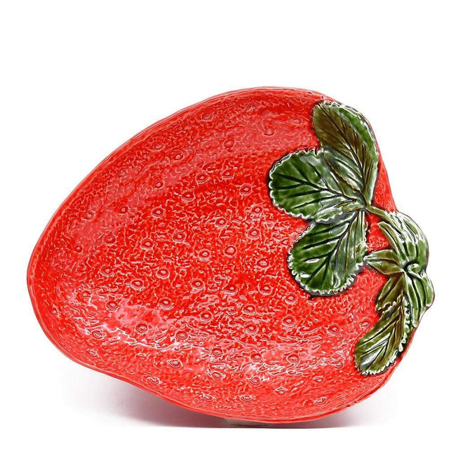 Strawberry-shaped Deep Ceramic Dish - 11.8''