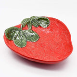 Strawberry-shaped Deep Ceramic Dish - 11.8''