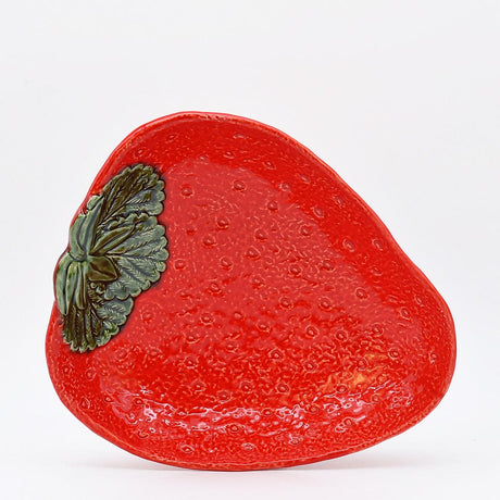 Strawberry-shaped Deep Ceramic Dish - 11.8''