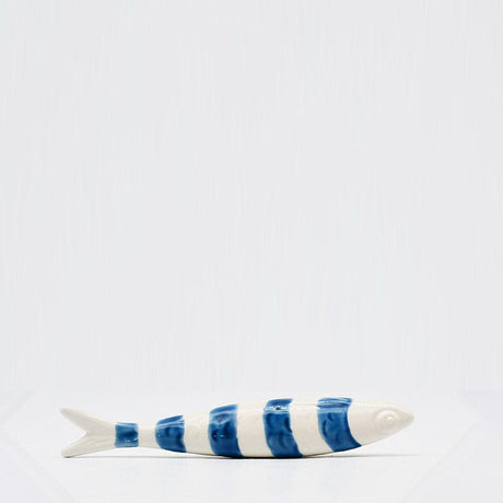 Striped Ceramic Sardine - Blue