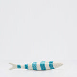 Striped Ceramic Sardine - Turquoise