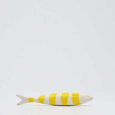 Striped Ceramic Sardine - Yellow