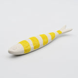 Striped Ceramic Sardine - Yellow