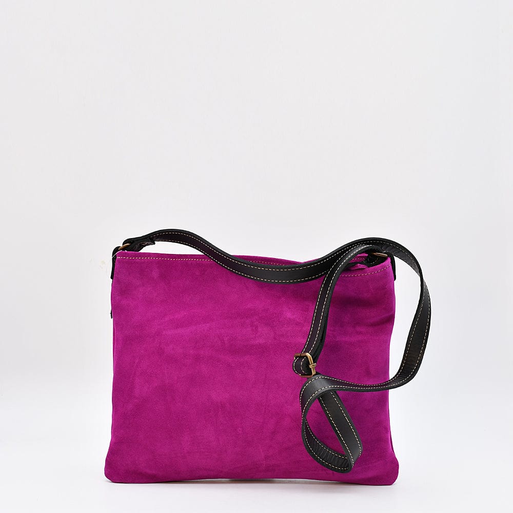 Suede Shoulder Bag - Pink