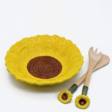 Sunflower-shaped Ceramic Charger Plate