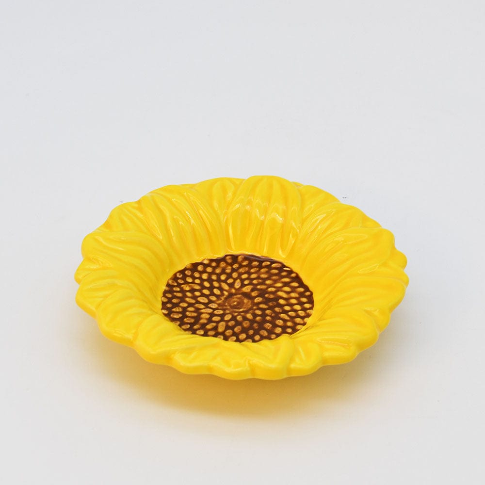 Sunflower-shaped Ceramic Dinner Plate