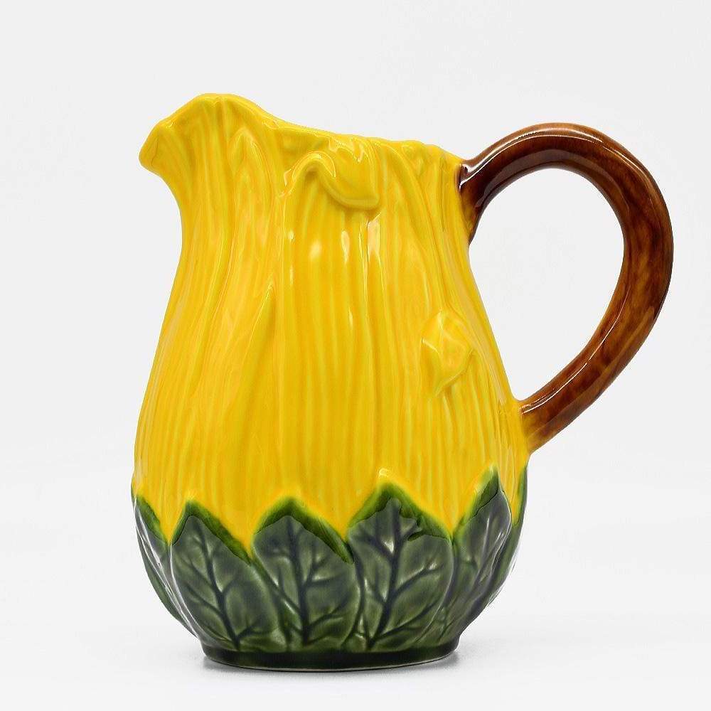 Sunflower-shaped Ceramic Pitcher