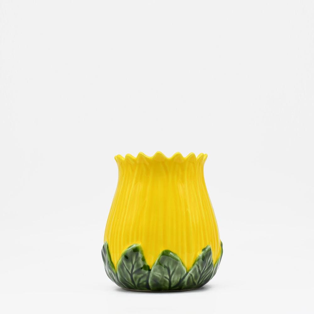 Sunflower-shaped Ceramic Pot - 5.1''