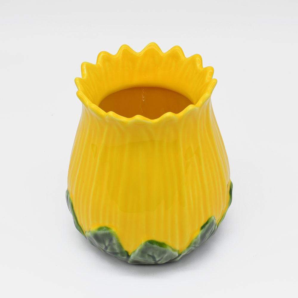 Sunflower-shaped Ceramic Pot - 5.1''