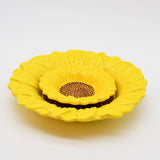 Sunflower-shaped Ceramic Soup Plate