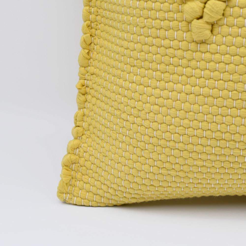 Tapete de Trapo I Pillow Cover - Yellow