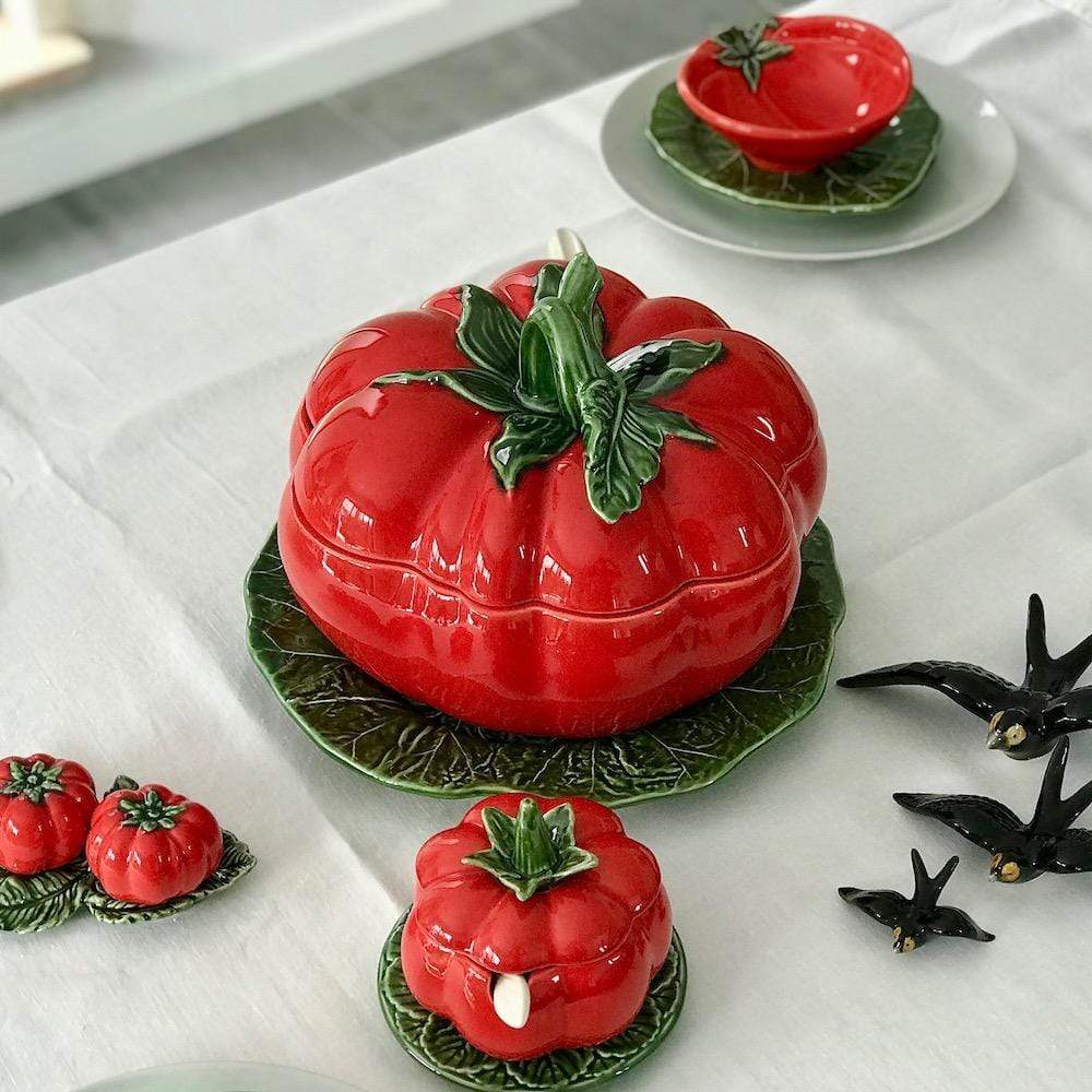 Tomato-shaped Ceramic Pot - 5.1''