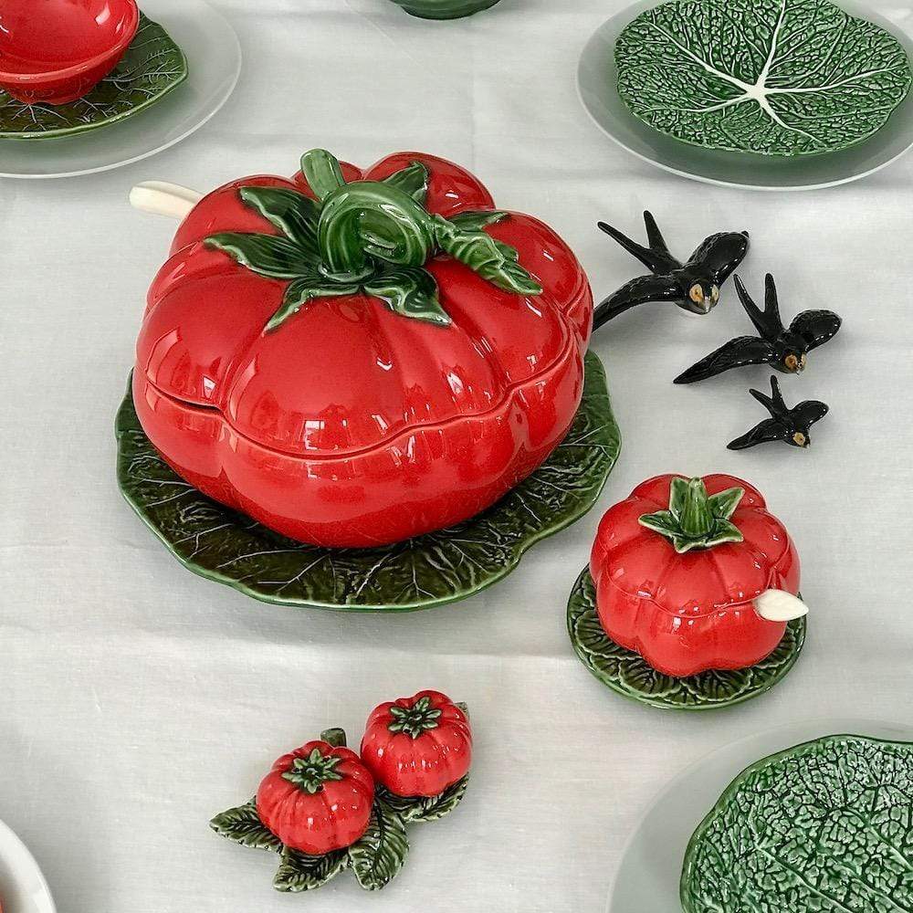 Tomato-shaped Ceramic Pot - 5.1''