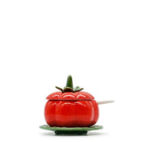 Tomato-shaped Ceramic Pot - 5.1''