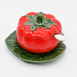 Tomato-shaped Ceramic Pot - 5.9''